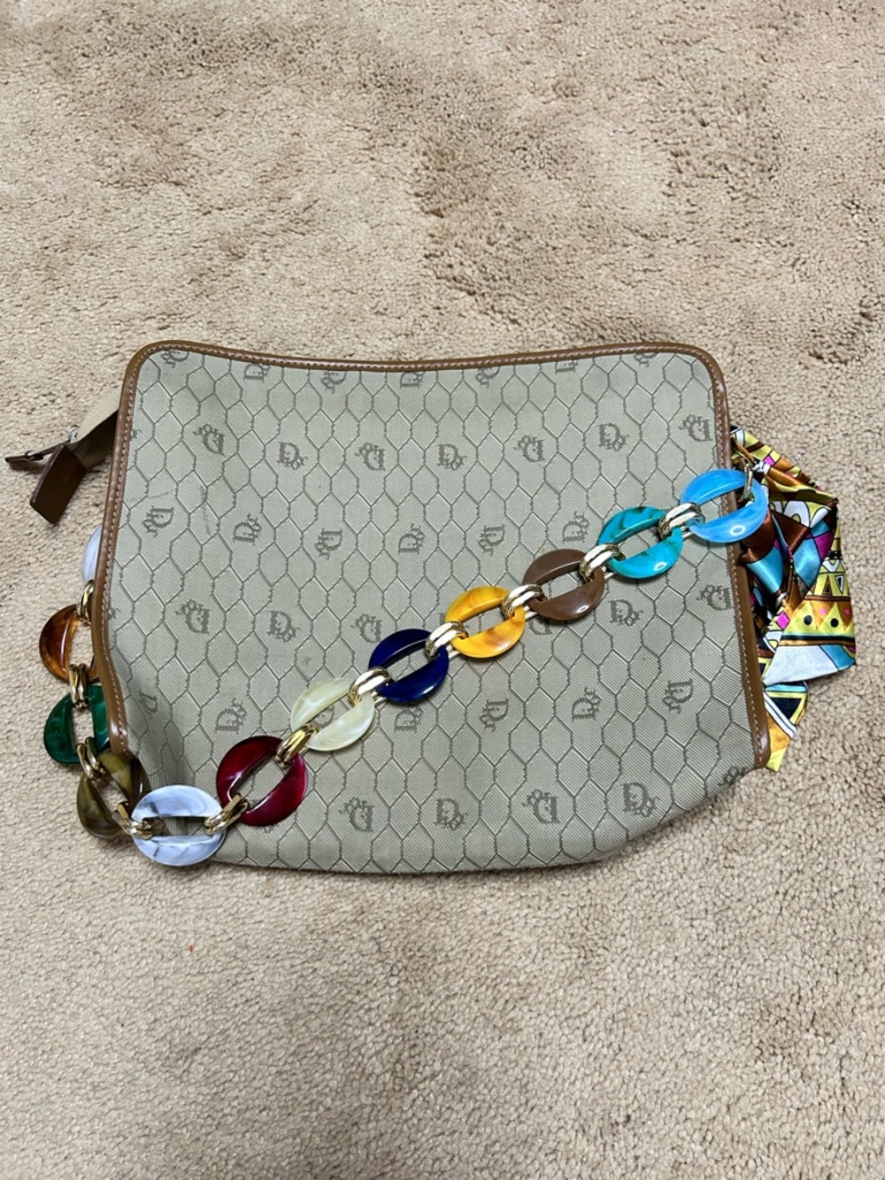 Vintage Christian Dior Honeycomb Monogram Bag